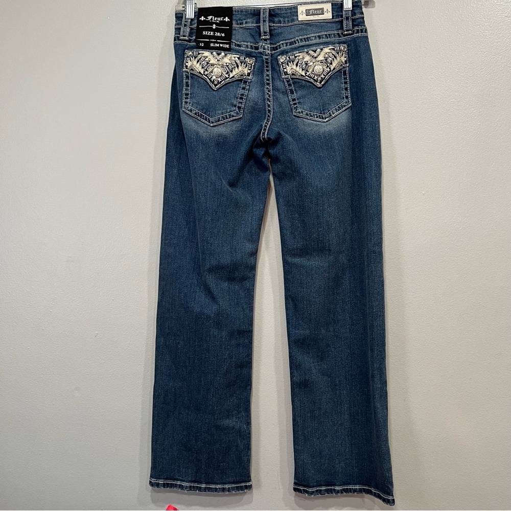 Miss‎ Me fleur slim wide women jeans size 28